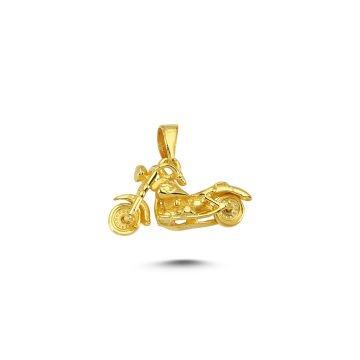 Beelo Gold 14K Altın Motosiklet Kolye Ucu