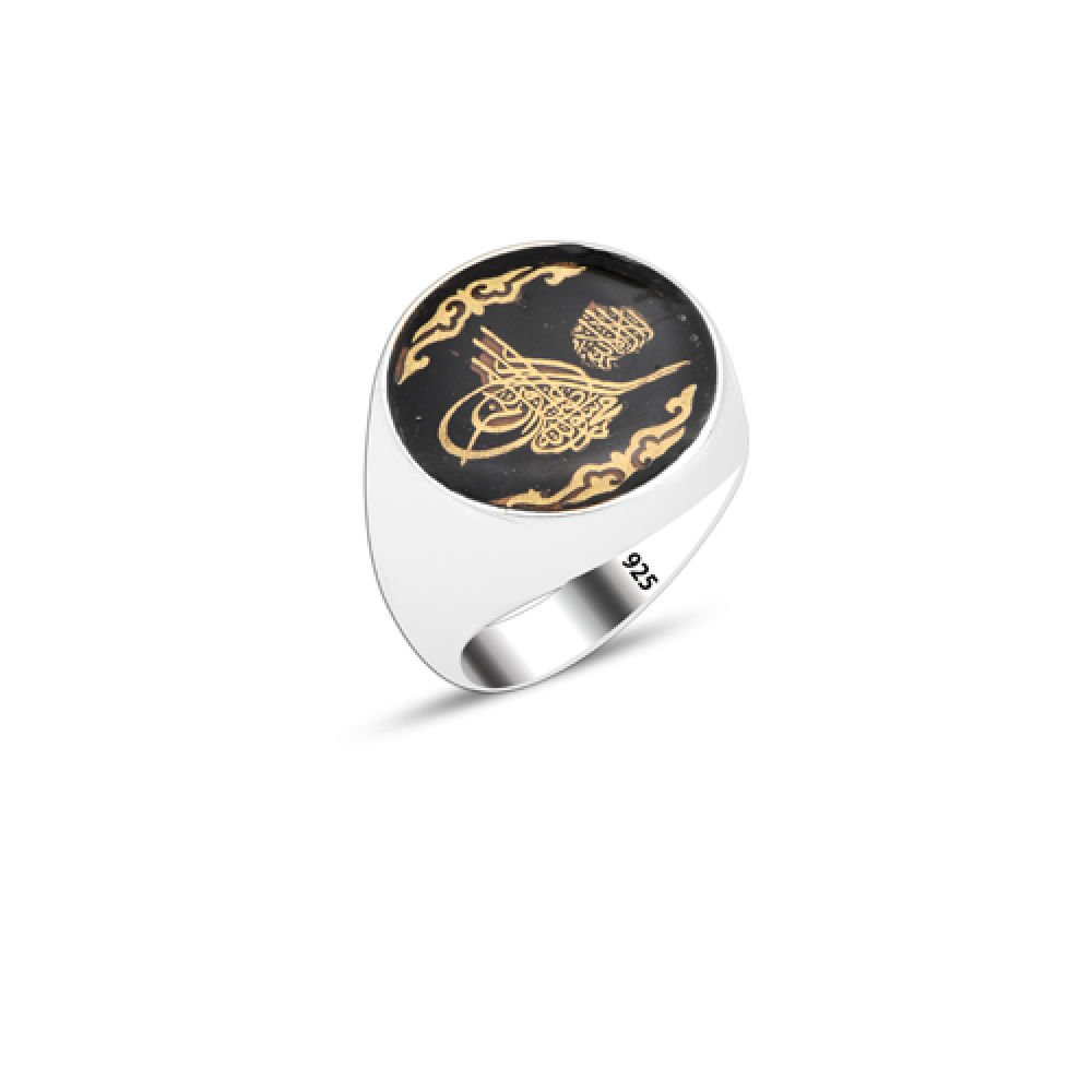 Beelo Silver 925K Gümüş Osmanlı Tuğrası Erkek Yüzük