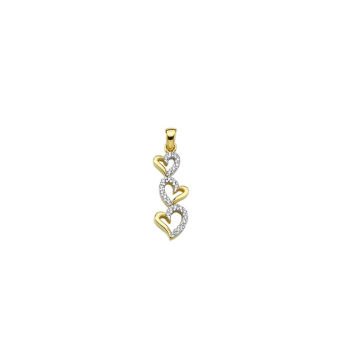 Beelo Gold 14K Altın Salkım Kalp Kolye Ucu