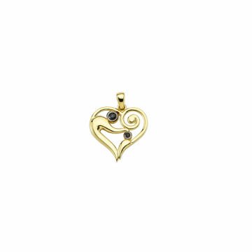 Beelo Gold 14K Altın  Anne Çocuk Kalp Kolye Ucu