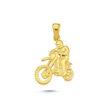 Beelo Gold 14K Altın Motosiklet Kolye Ucu