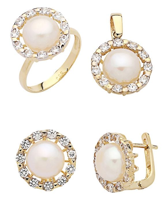 Beelo Gold 14K Altın İnci Set BGTİN028