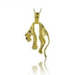 Beelo Gold 14K Altın Jaguar Kolye