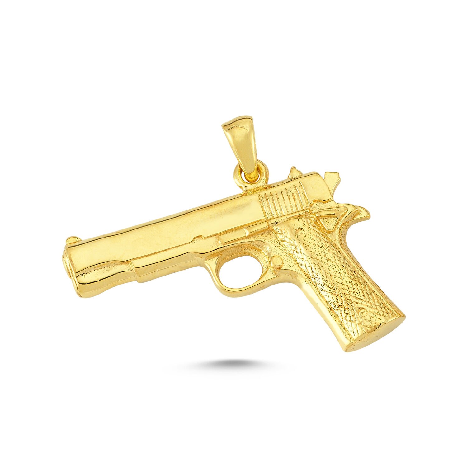 Beelo Gold 14K Altın Silah Kolye Ucu