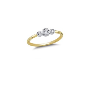 Beelo Gold 14K Altın Tria Yüzük