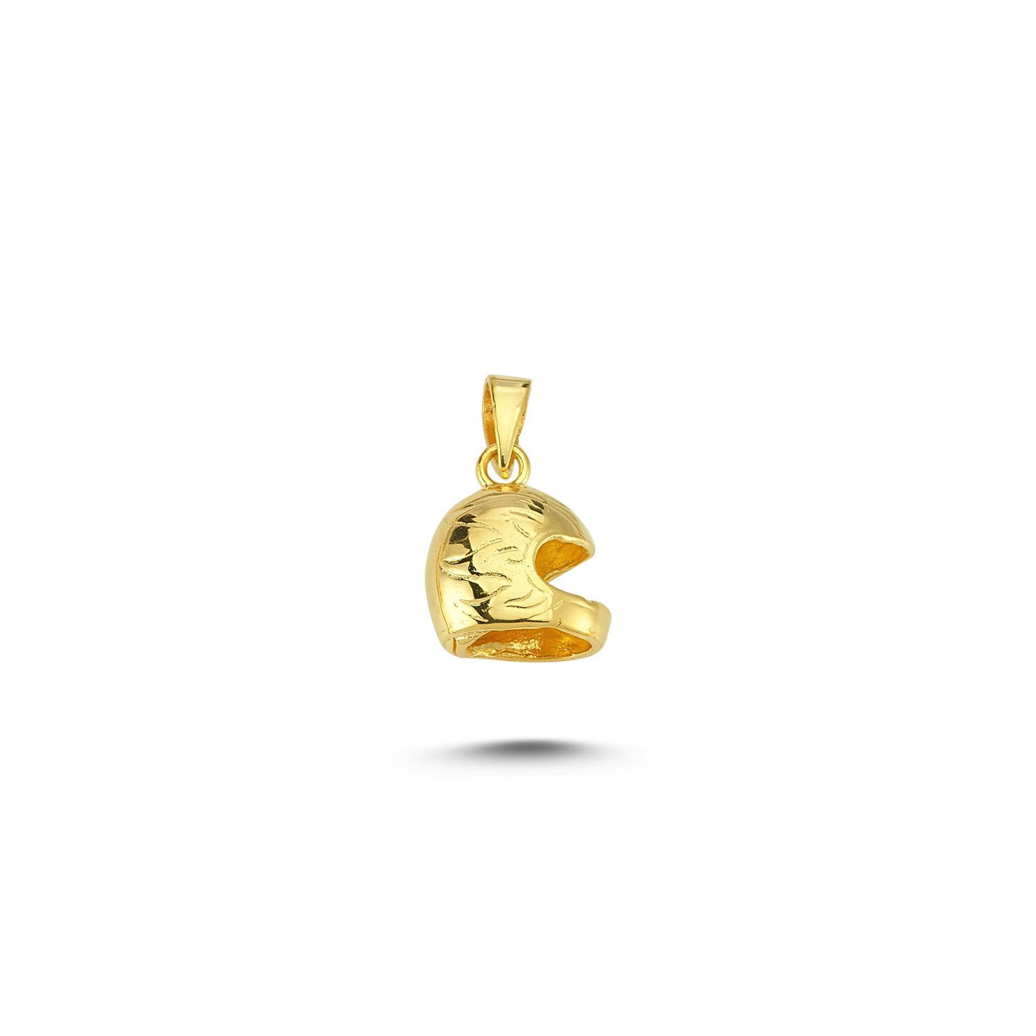 Beelo Gold 14K Altın Motosiklet Kask Kolye Ucu