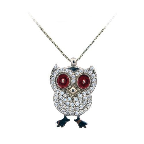 Beelo Silver 925K Gümüş Baykuş Kolye SNC1574