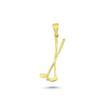 Beelo Gold 14K Altın Golf Sopası Kolye Ucu