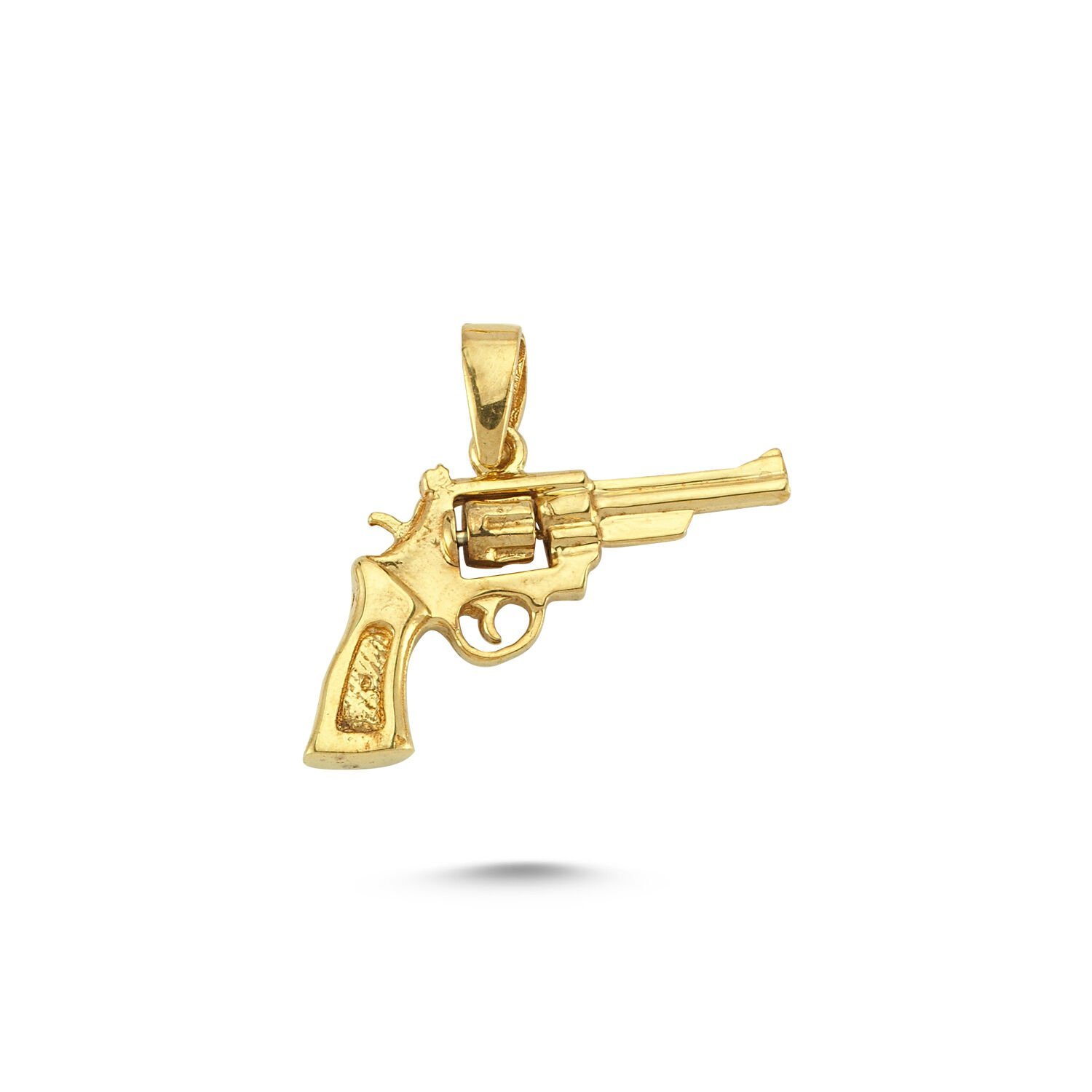 Beelo Gold 14K Altın Tabanca Kolye Ucu