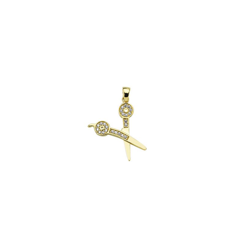 Beelo Gold 14K Altın Makas Kolye Ucu