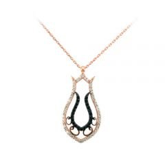 Beelo Silver Rose K.Altın K. 925K Gümüş Osmanlı Vav Kolye SNC1571