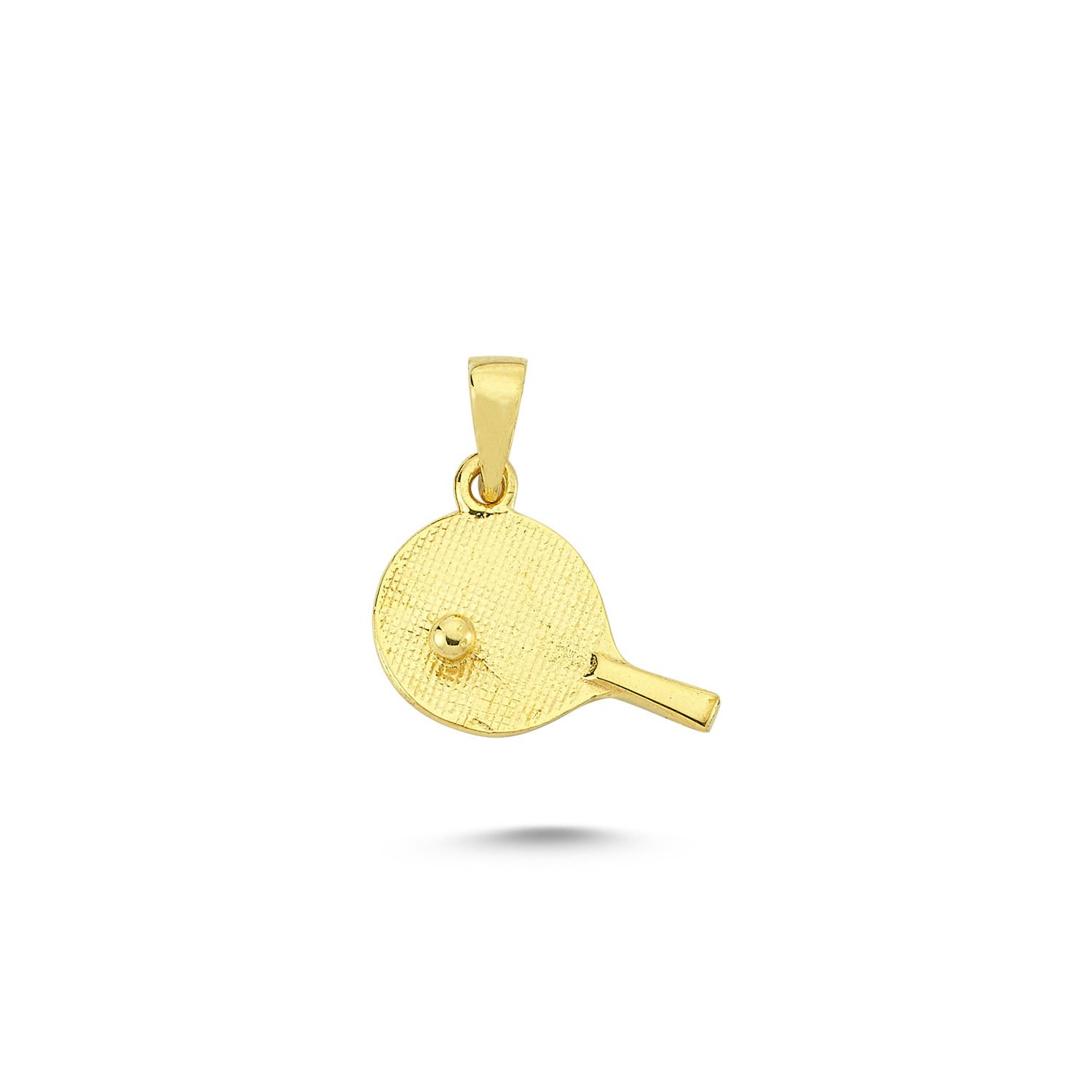 Beelo Gold 14K Altın Masa Tenisi Raketi Kolye Ucu