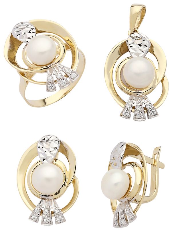 Beelo Gold 14K Altın İnci Set BGTİN035