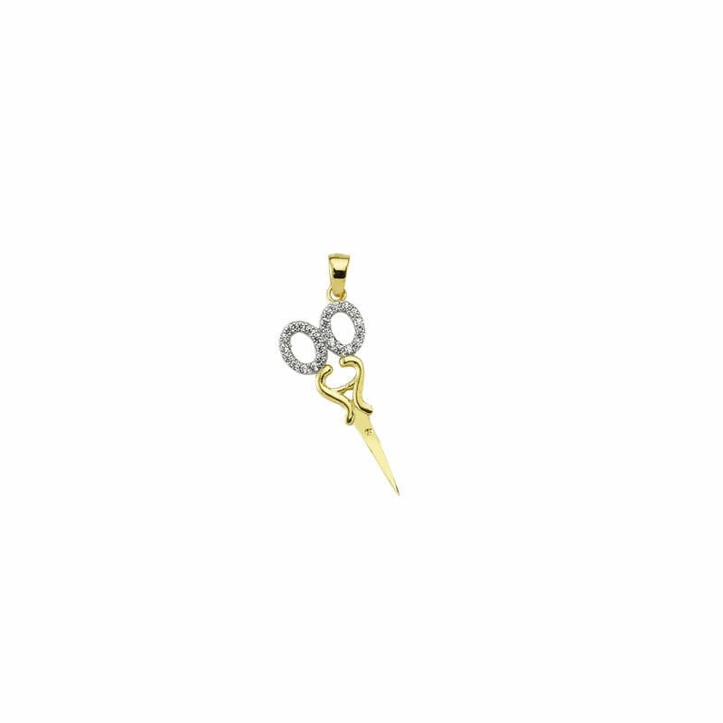 Beelo Gold 14K Altın Makas Kolye Ucu