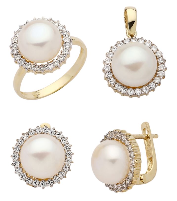 Beelo Gold 14K Altın İnci Set BGTİN037