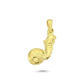 Beelo Gold 14K Altın Futbol Topu ve Krampon Özel Tasarım Kolye Ucu
