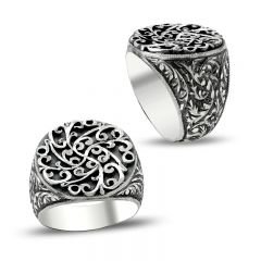 Beelo Silver 925K Gümüş Erzurum El işi Erkek Yüzük