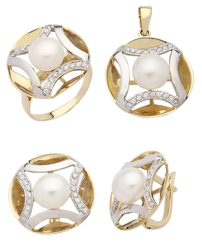 Beelo Gold 14K Altın İnci Set BGTİN043