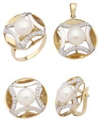 Beelo Gold 14K Altın İnci Set BGTİN043