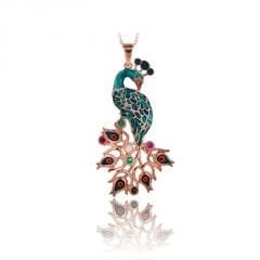 Beelo Gold 14K Altın Tavus Kuşu Kolye
