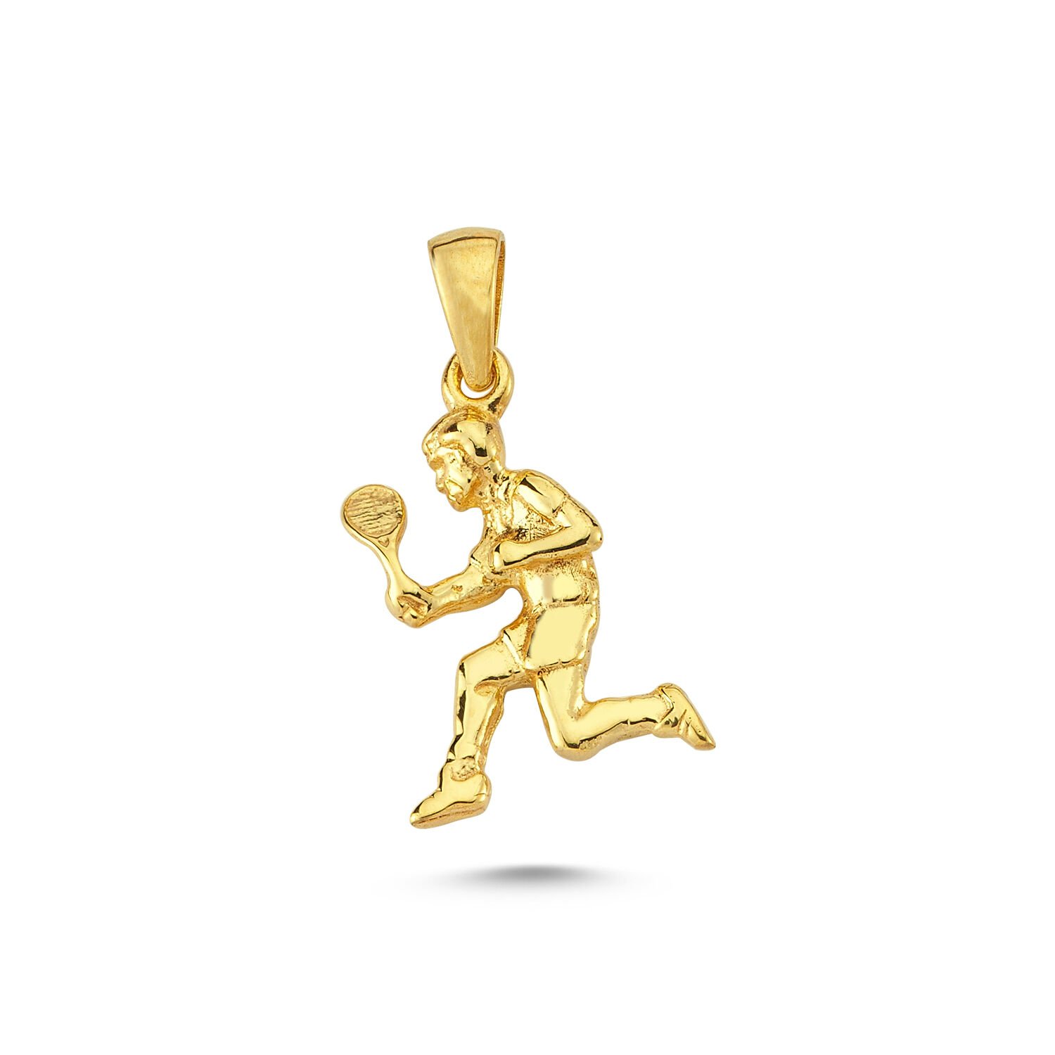 Beelo Gold 14K Altın Tenis Oyuncu Kolye Ucu