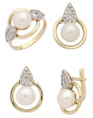 Beelo Gold 14K Altın İnci Set BGTİN052