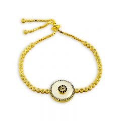 Beelo Silver 925K Suyolu Asansör Sedef Nazar Bileklik