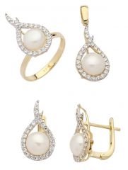 Beelo Gold 14K Altın İnci Set BGTİN053