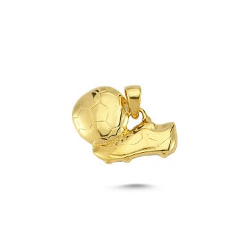 Beelo Gold 14K Altın Futbol Topu ve Krampon Özel Tasarım Kolye Ucu