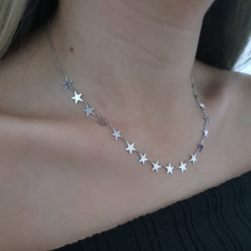 Beelo Silver 925K Gümüş Tasarım Yıldız Kolye