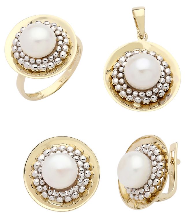 Beelo Gold 14K Altın İnci Set BGTİN059