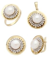 Beelo Gold 14K Altın İnci Set BGTİN059