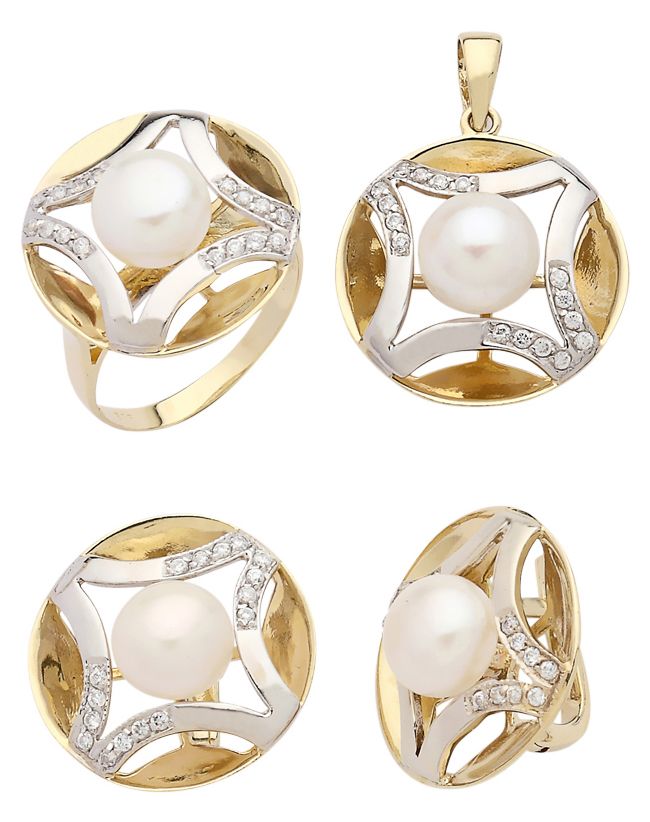 Beelo Gold 14K Altın İnci Set BGTİN060