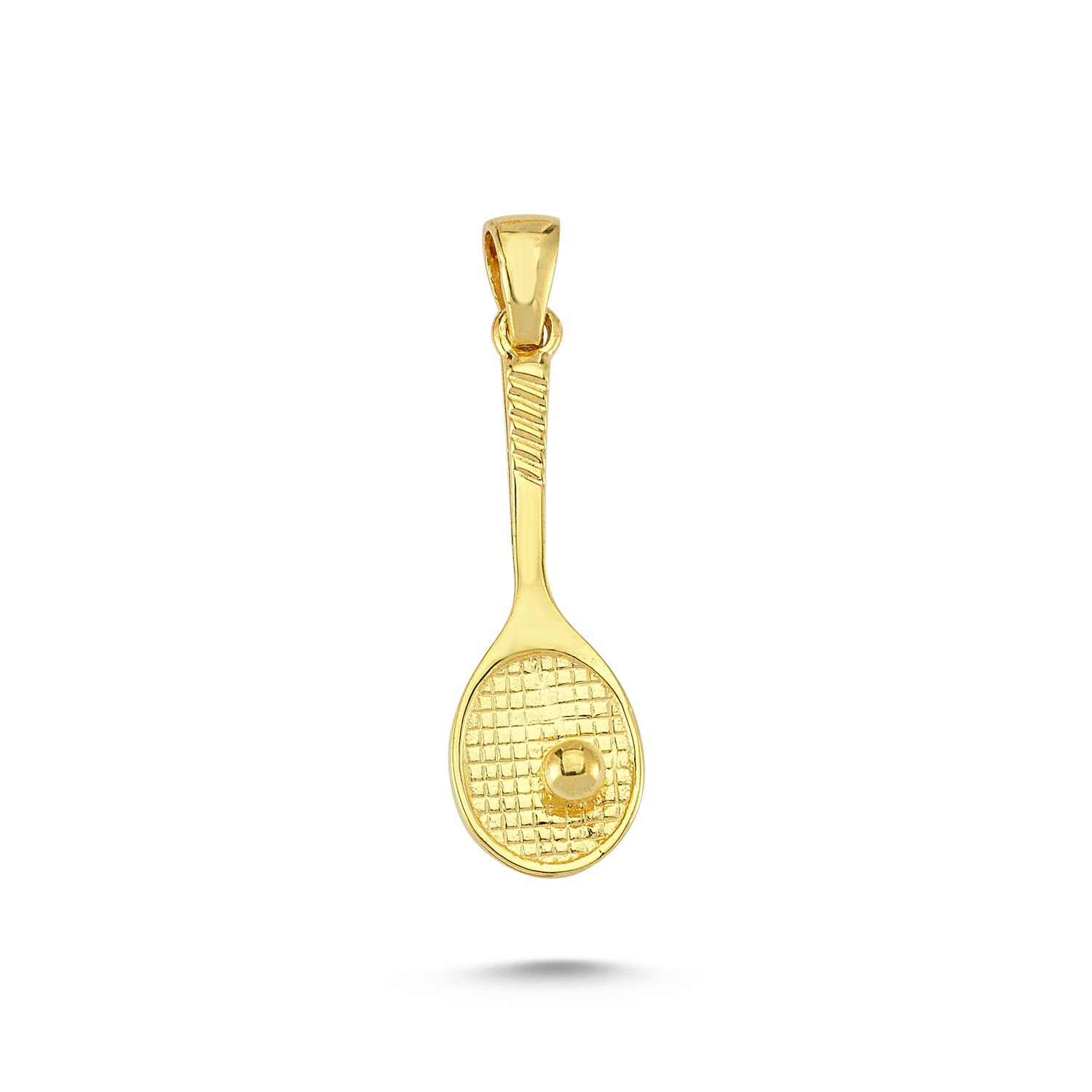 Beelo Gold 14K Altın Tenis Raketi Kolye Ucu