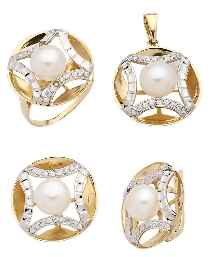 Beelo Gold 14K Altın İnci Set BGTİN061