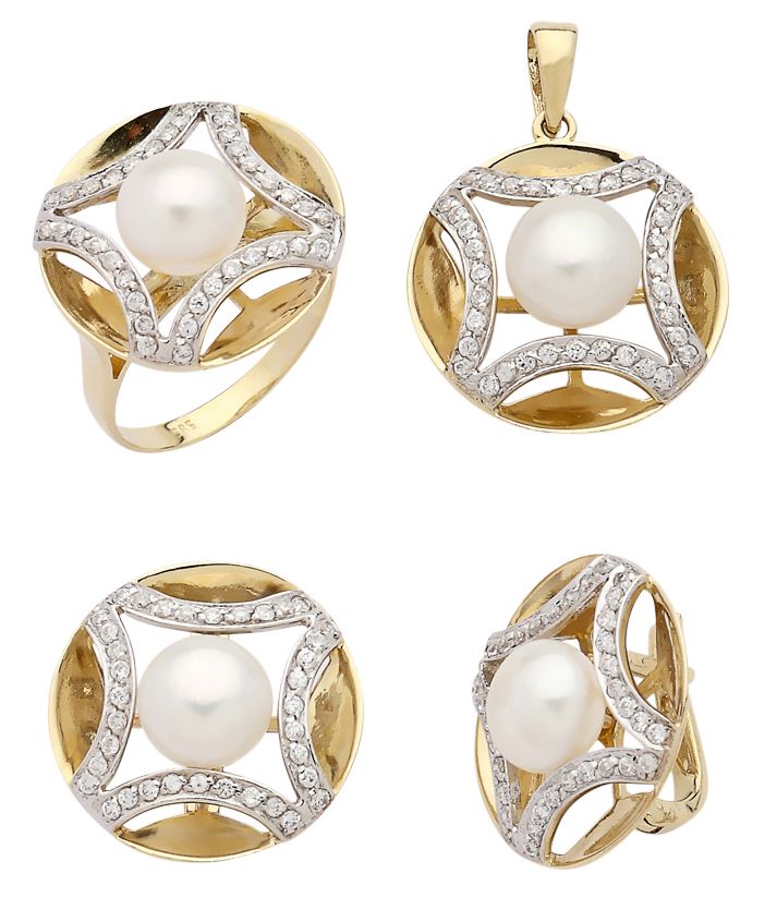 Beelo Gold 14K Altın İnci Set BGTİN063