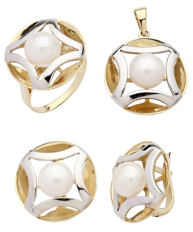 Beelo Gold 14K Altın İnci Set BGTİN065