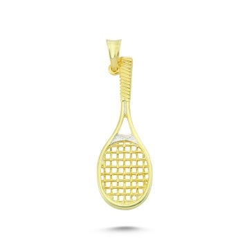 Beelo Gold 14K Altın Tenis Raketi Kolye Ucu