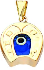 Beelo Gold 14K Altın Nazar Nal Kolye Ucu