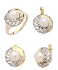 Beelo Gold 14K Altın İnci Set BGTİN067