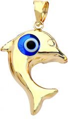 Beelo Gold 14K Altın Nazar Balık Kolye Ucu