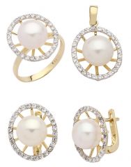 Beelo Gold 14K Altın İnci Set BGTİN068