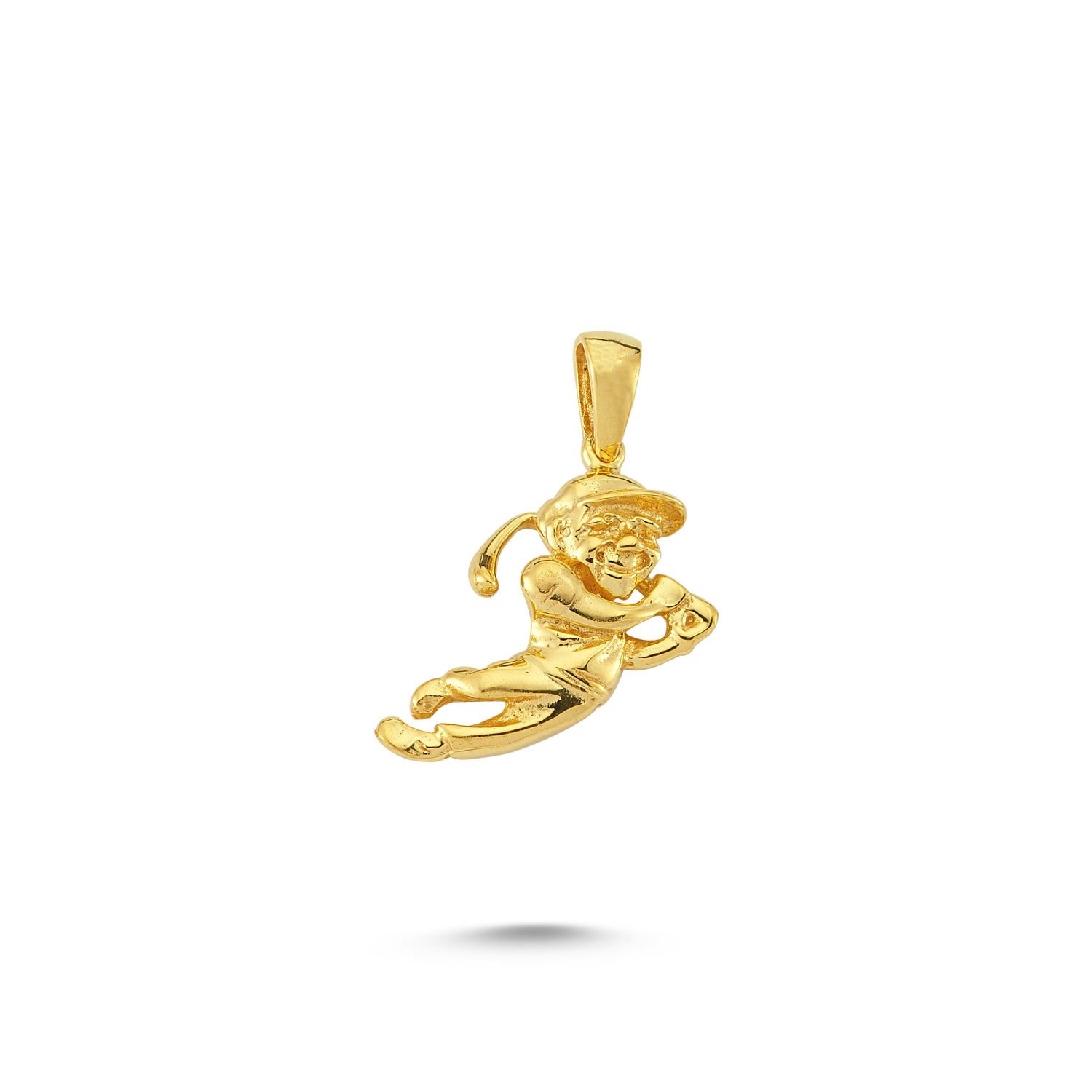 Beelo Gold 14K Altın Golf Oyuncusu Kolye Ucu