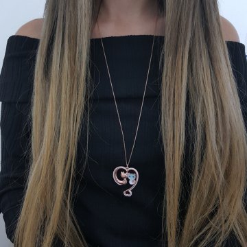Beelo Silver 925K Gümüş Kedi Aşk Kolye