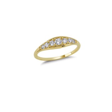 Beelo Gold 14K Altın Tasarım Taşlı Yüzük