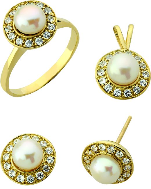 Beelo Gold 14K Altın İnci Set BGTİN071