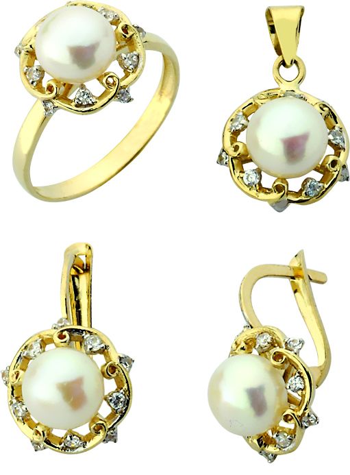 Beelo Gold 14K Altın İnci Set BGTİN072