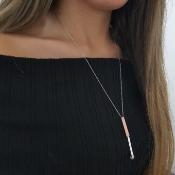 Beelo Silver 925K Gümüş Tasarım İsim Kolye