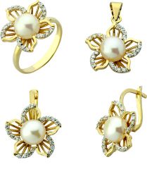 Beelo Gold 14K Altın İnci Yıldız Set BGTİN073