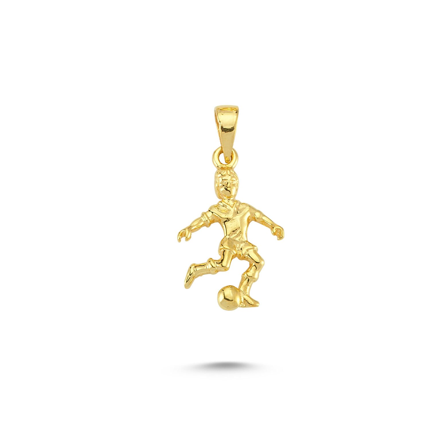 Beelo Gold 14K Altın Futbol Oyuncu Kolye Ucu